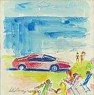 Famous Beach Paintings - Ferrari on the Beach